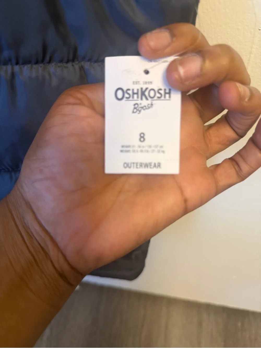 OshKosh B'gosh Charcoal Vest with Lime Lining